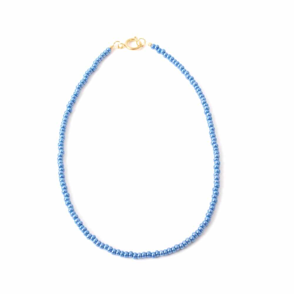 widaro ketting blue/ grey beads