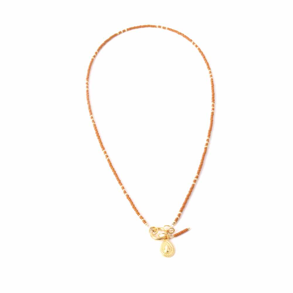 widaro halflange ketting cognac