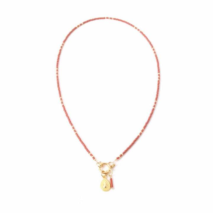 widaro halflange ketting sienna red